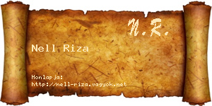 Nell Riza névjegykártya